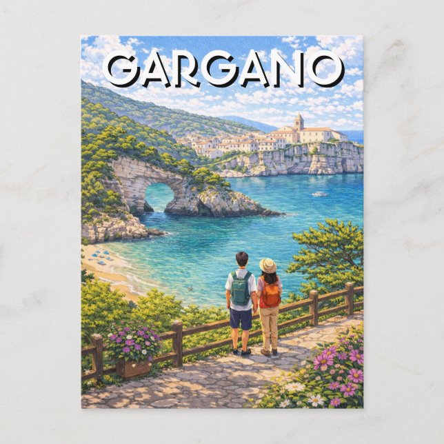 Postal Península de Gargano Italia (Anverso)