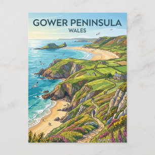 Postal Península de Gower Gales