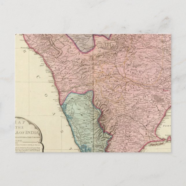 Postal Península de India Sur (Anverso)