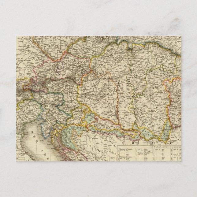 Postal Península de los Balcanes Centrales Austria Hungrí (Anverso)