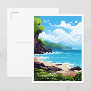 Postal Península de Papagayo ilustracion de Viajes de Cos