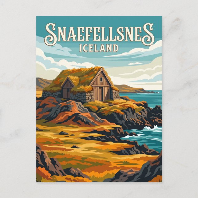 Postal Península de Snaefellsnes Islandia (Anverso)