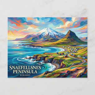 Postal Península de Snaefellsnes Islandia