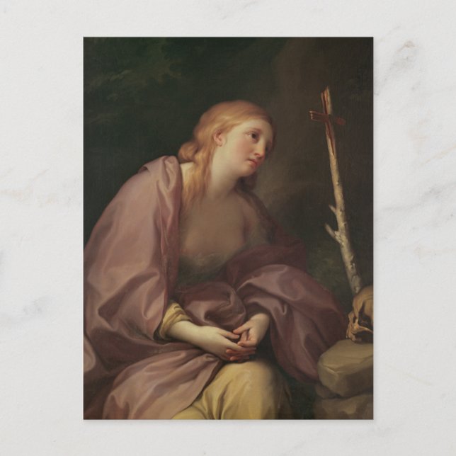 Postal Penitent Magdalene | c.1765 (Óleo sobre lienzo) (Anverso)
