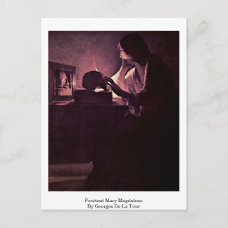 Postal Penitent Maria Magdalena de Georges de La Tour