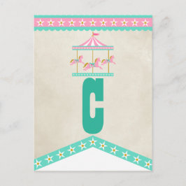 Postal Pennant Bunting de Carousel Birthday Party