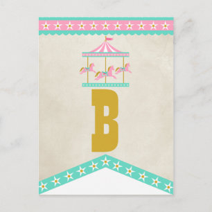 Postal Pennant Bunting de Carousel Birthday Party