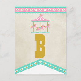 Postal Pennant Bunting de Carousel Birthday Party