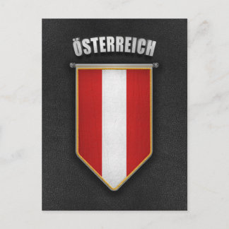Postal Pennant de Austria con un aspecto de cuero de alta