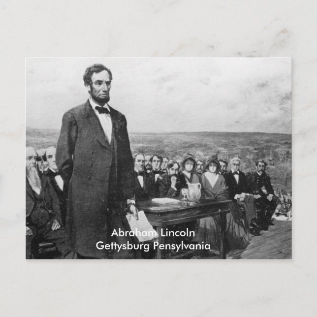 Postal Pennsylvania Abraham Lincoln Gettysburg Postcard (Anverso)
