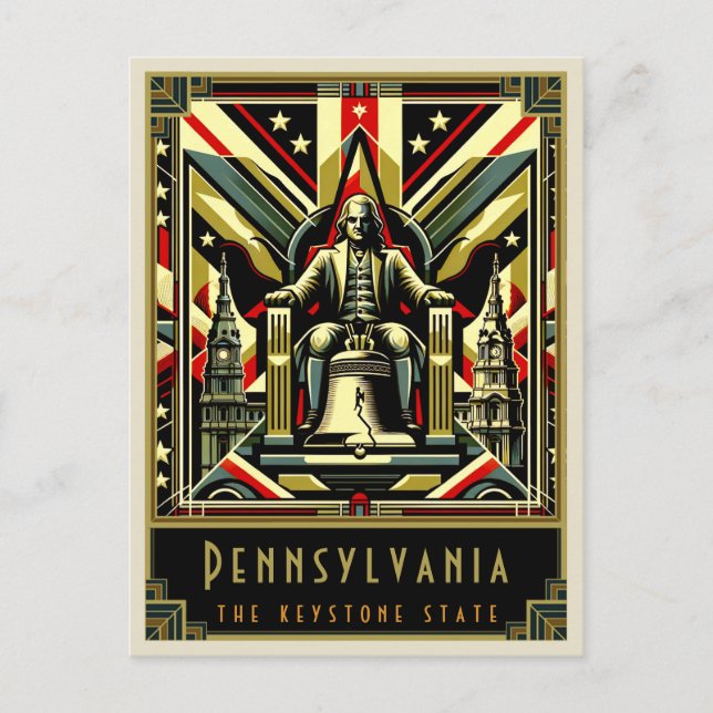 Postal Pennsylvania | Art Deco (Anverso)