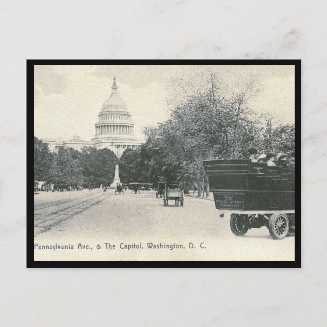 Postal Pennsylvania Ave., Washington DC 1906 Vintage (Anverso)