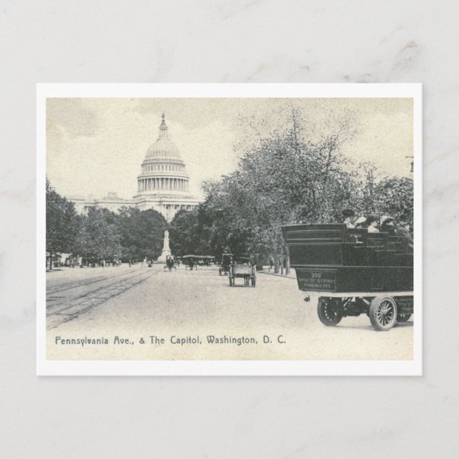 Postal Pennsylvania Ave., Washington DC 1906 Vintage (Anverso)