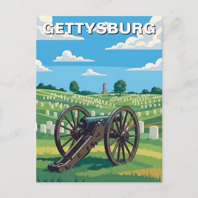 Postal Pennsylvania Gettysburg Travel (Anverso)
