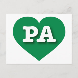 Postal Pennsylvania Green Heart - Me encanta PA