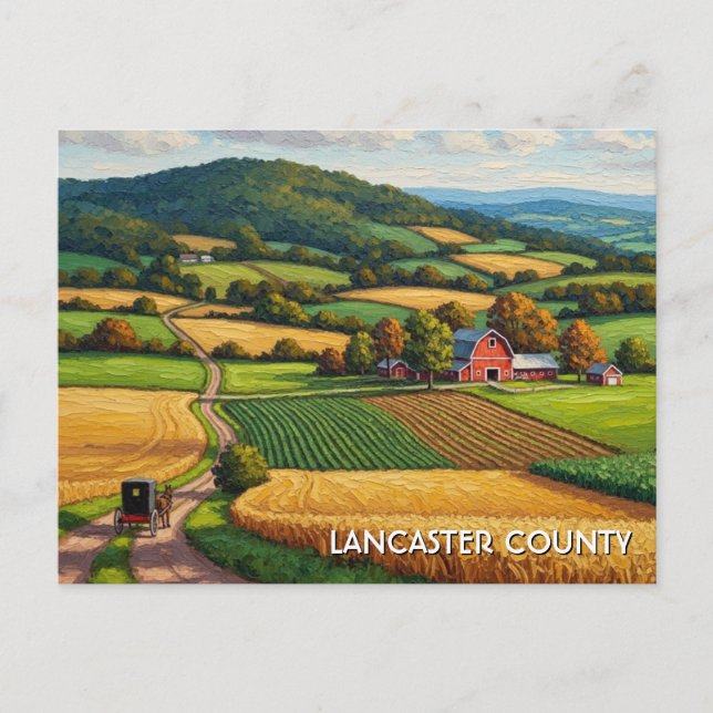 Postal Pennsylvania Lancaster County Travel (Anverso)