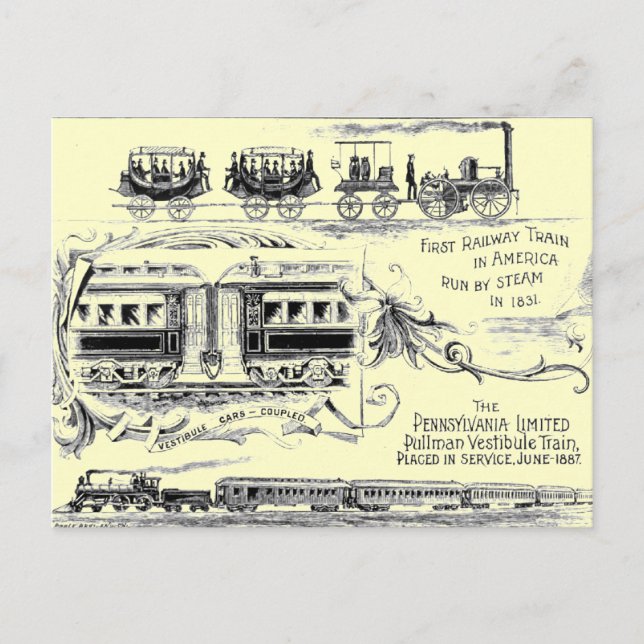 Postal Pennsylvania Limited 1887 Postcard (Anverso)