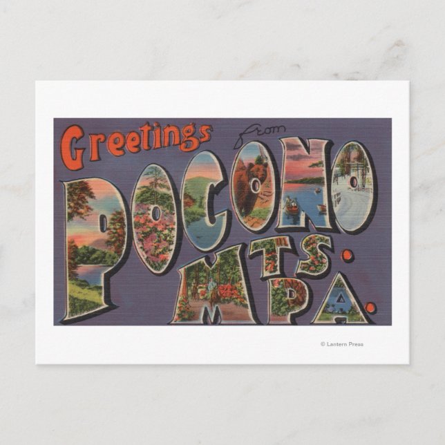 Postal Pennsylvania - Montañas Pocono (Anverso)