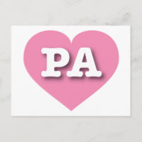 Pennsylvania Pink Heart - Amo a PA