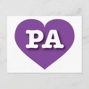 Postal Pennsylvania Purple Heart - Amo a PA