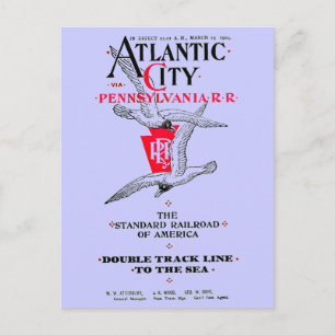 Postal Pennsylvania Railroad Atlantic City Service 1904