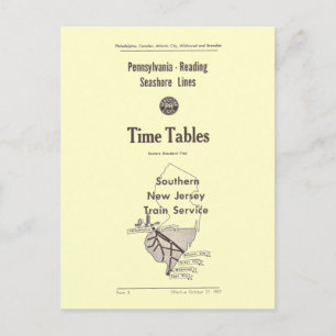 Postal Pennsylvania Reading Seashore Lines 1957