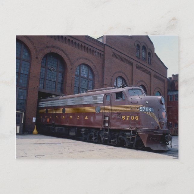 Postal Pennsylvania RR, EMD E-8 restaurado en Reading, PA (Anverso)