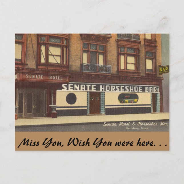 Postal Pennsylvania, Senate Horseshoe Bar, Harrisburg (Anverso)