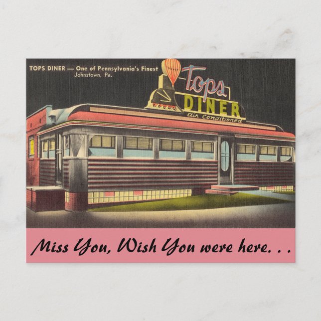 Postal Pennsylvania, Tops Diner (Anverso)