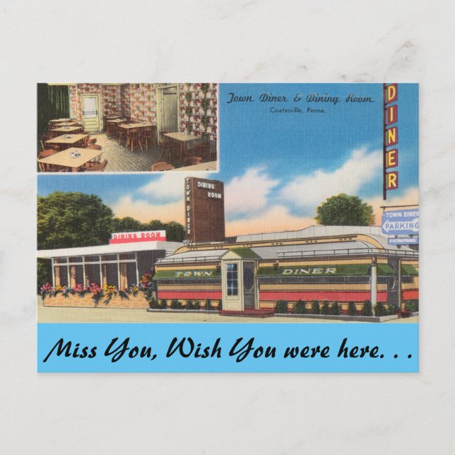 Postal Pennsylvania, Town Diner, Coatesville (Anverso)