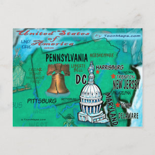 Postal Pennsylvania USA Card