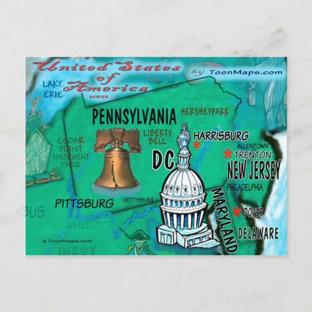 Postal Pennsylvania USA Card (Anverso)