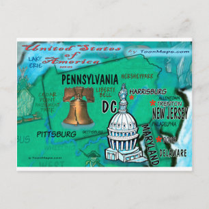 Postal Pennsylvania USA Card