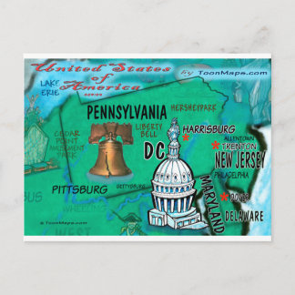 Postal Pennsylvania USA Card