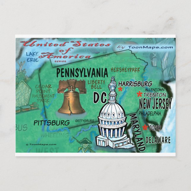 Postal Pennsylvania USA Card (Anverso)