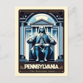 Postal Pennsylvania | Vintage patriótico