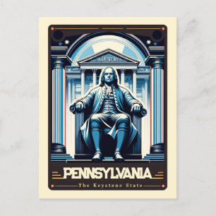 Postal Pennsylvania   Vintage patriótico