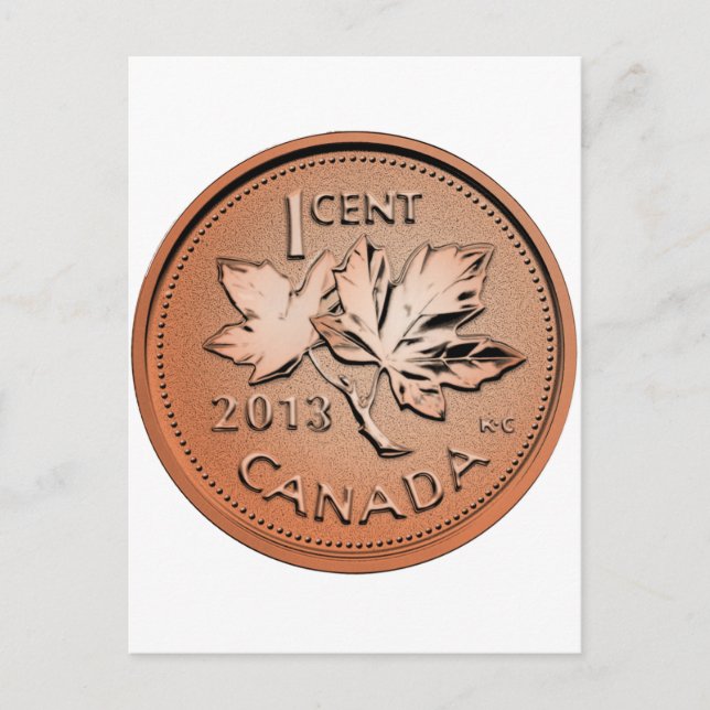 Postal Penny canadiense de 2013 (Anverso)