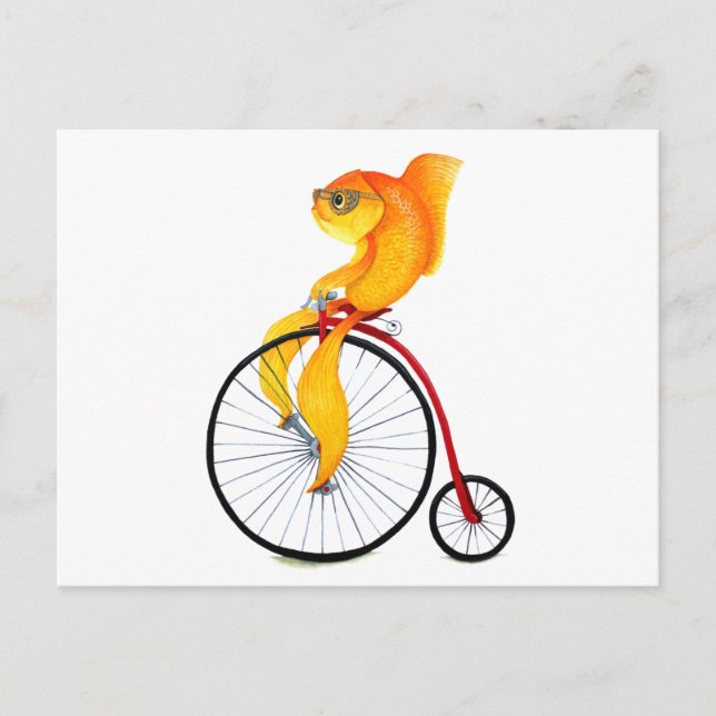 Postal Penny Farthing Fish (Anverso)