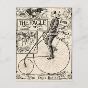 Postal Pennyfarthing Old' Timey anuncio de bicicleta vict