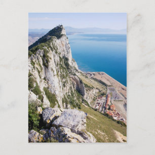 Postal Peñón de Gibraltar y mar Mediterráneo