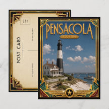 Pensacola Florida Arte Deco Vintage Edad Dorada