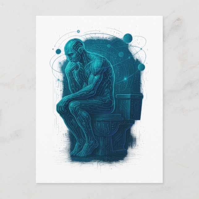 Postal Pensador moderno (Anverso)