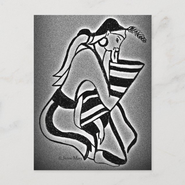 Postal Pensamiento de mujer minera (Anverso)