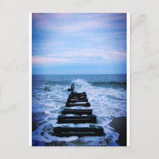 Postal Pensamiento en la playa