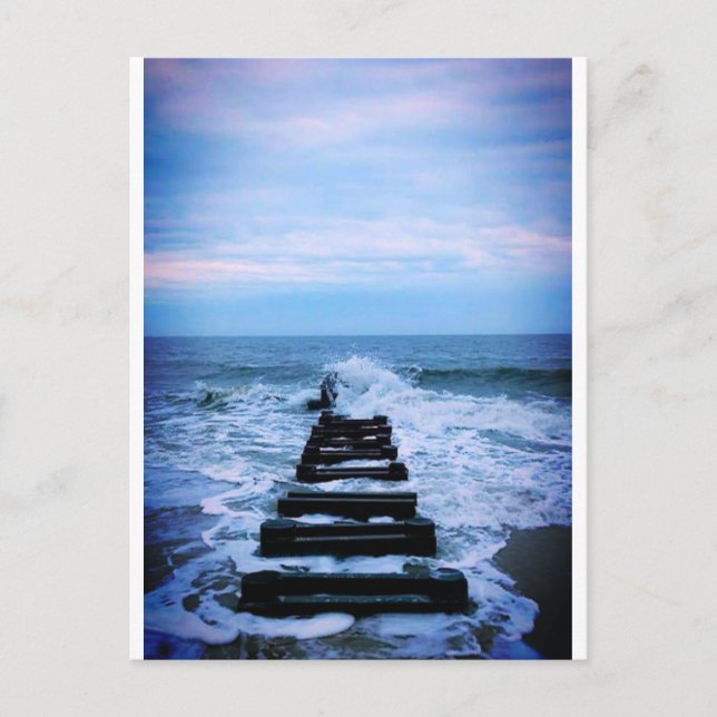 Postal Pensamiento en la playa (Anverso)