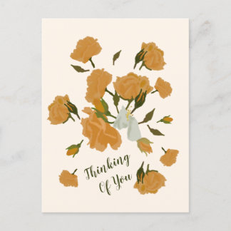 Postal Pensamiento personalizado de su vintage Bouquet Ca