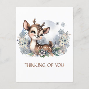 Postal Pensamiento personalizado para ti ciervo lindo de 