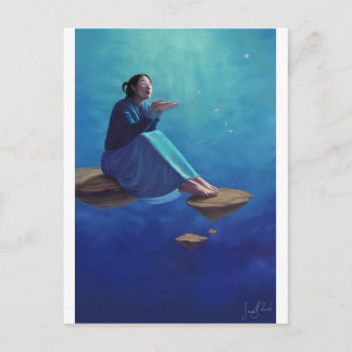 Postal Pensamientos como Petales Rosas