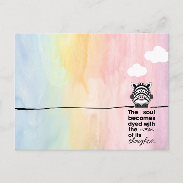 Postal Pensamientos de colores (Anverso)